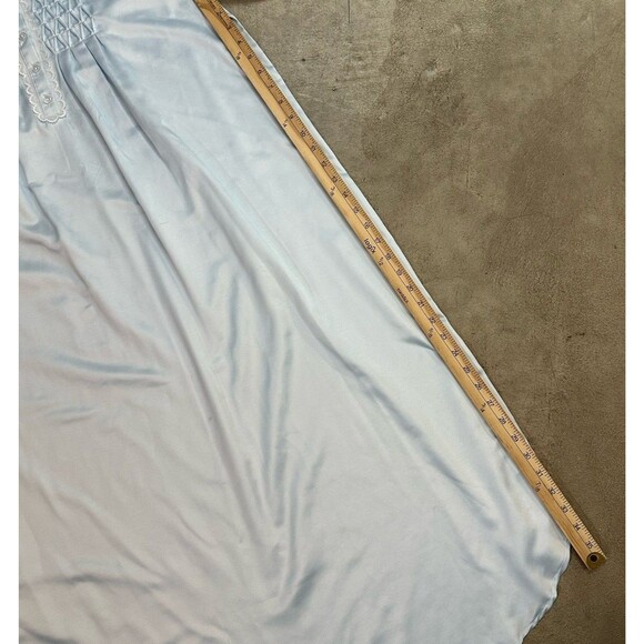 NWT MISS ELAINE Light Blue Nightgown Size Sm“Touch The Inside” Embroidered - Picture 8 of 8